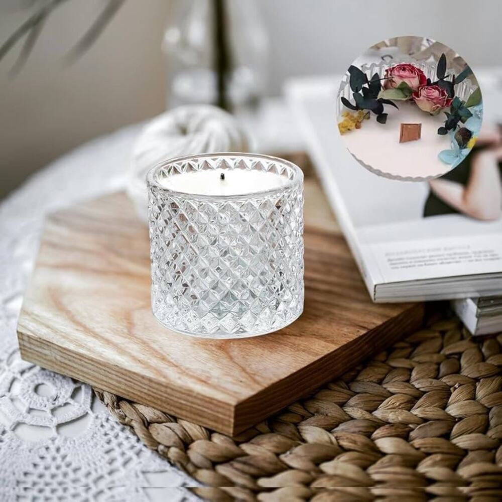 Clear Votive Candle Holder Sugar Bowl Cotton Ball Jar